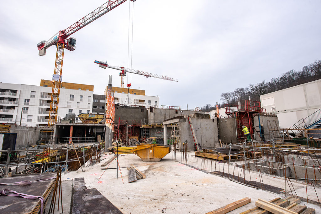 Chantier Le Blok siège social anahome immobilier lyon 9 janvier 2020