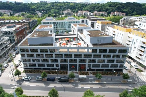 Immeuble BLOK vue de face drône