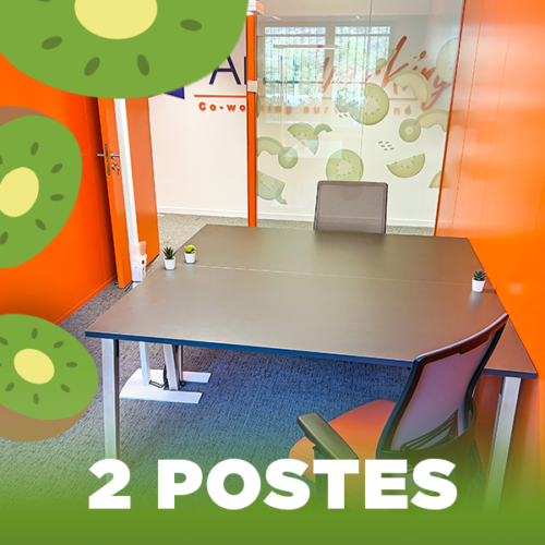 AnaWorking - le coworking flexible de Vaise - Bureau Kiwi 2 Postes